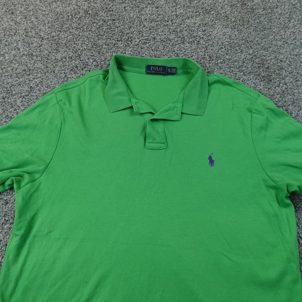 Ralph Lauren Polo Shirt Mens XL Green Pony Logo Short Sleeve Golf Preppy Casual